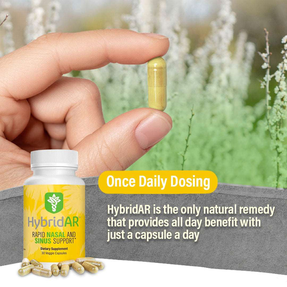 
                      
                        HybridAR Rapid Nasal & Sinus Support – All-Natural Pharmacist Formulated to Support Seasonal Allergies - Gluten-Free, Non-GMO, Vegan
                      
                    